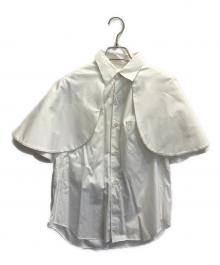 COMME des GARCONS COMME des GARCONS（コムデギャルソン コムデギャルソン）の古着「ケープレイヤードブラウス」｜ホワイト
