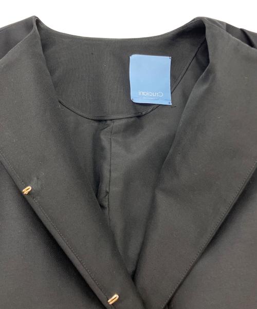 Cruciani（クルチアーニ）Cruciani (クルチアーニ) ノーカラーコクーンコート ブラック サイズ:38の古着・服飾アイテム