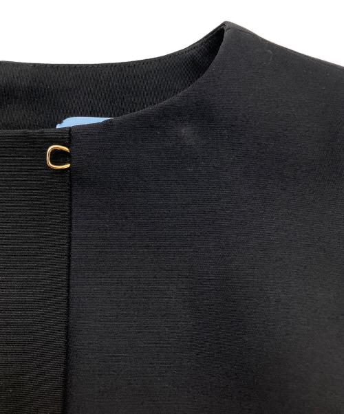 Cruciani（クルチアーニ）Cruciani (クルチアーニ) ノーカラーコクーンコート ブラック サイズ:38の古着・服飾アイテム