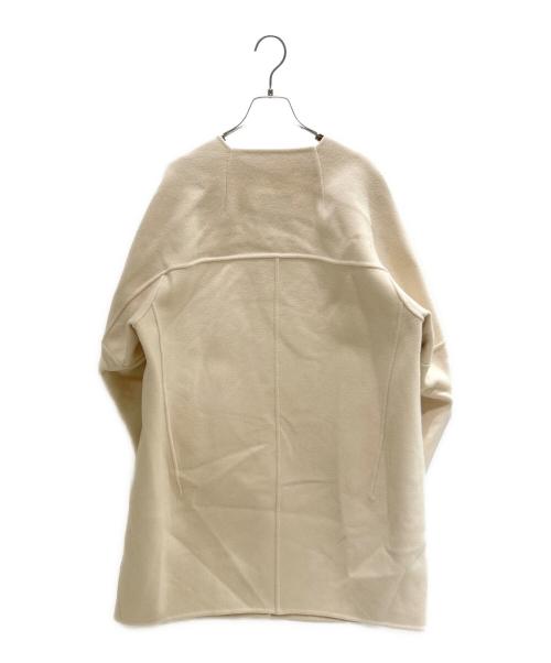 DRAWER（ドゥロワー）DRAWER (ドゥロワー) ウールビーバーケヌキスリットノーカラーコート アイボリー サイズ:36の古着・服飾アイテム