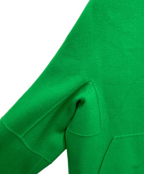 LE PHIL（ル フィル）LE PHIL (ル フィル) ソフトウールリバーノーカラーコート グリーンの古着・服飾アイテム