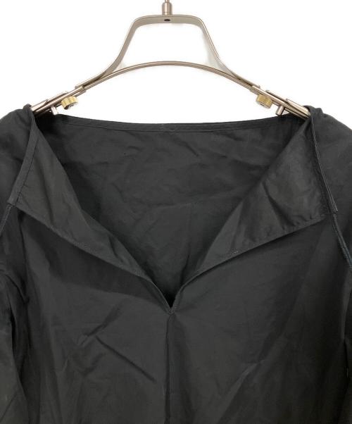 JIL SANDER（ジルサンダー）JIL SANDER (ジルサンダー) ギャザースリーブブラウス ブラック サイズ:32の古着・服飾アイテム