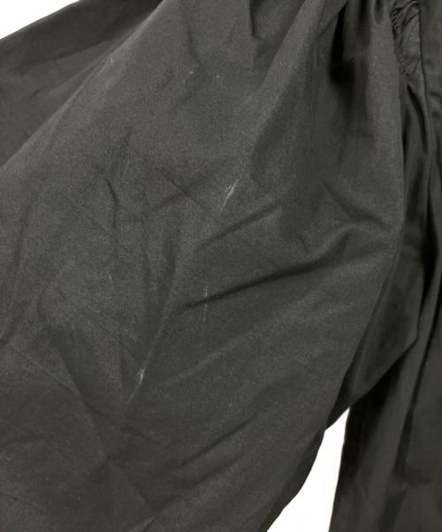 JIL SANDER（ジルサンダー）JIL SANDER (ジルサンダー) ギャザースリーブブラウス ブラック サイズ:32の古着・服飾アイテム