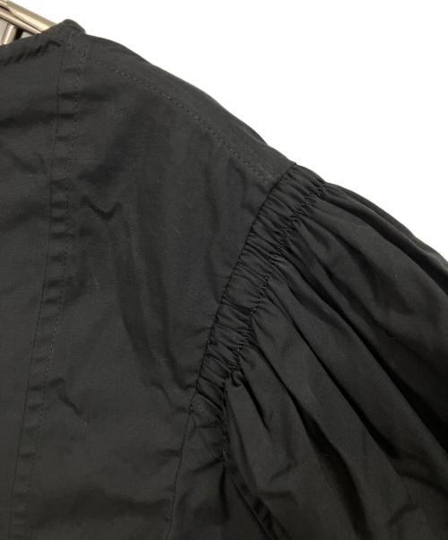 JIL SANDER（ジルサンダー）JIL SANDER (ジルサンダー) ギャザースリーブブラウス ブラック サイズ:32の古着・服飾アイテム