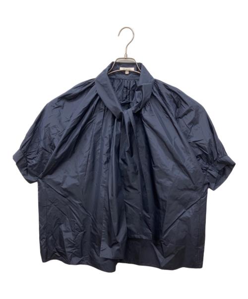 BLAMINK（ブラミンク）BLAMINK (ブラミンク) シルクボウタイブラウス ネイビー サイズ:36の古着・服飾アイテム
