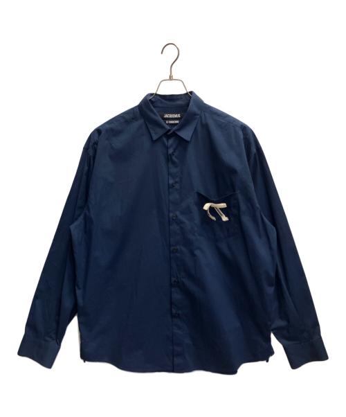 jacquemus（ジャックムス）jacquemus (ジャックムス) ラシュミーズシモンコットンシャツ ブルー サイズ:52の古着・服飾アイテム