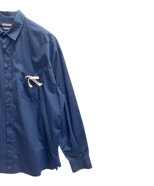 jacquemus（ジャックムス）jacquemus (ジャックムス) ラシュミーズシモンコットンシャツ ブルー サイズ:52の古着・服飾アイテム