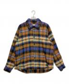 ADER errorアーダーエラー）の古着「check-pattern shirt」｜ブラウン×ブルー