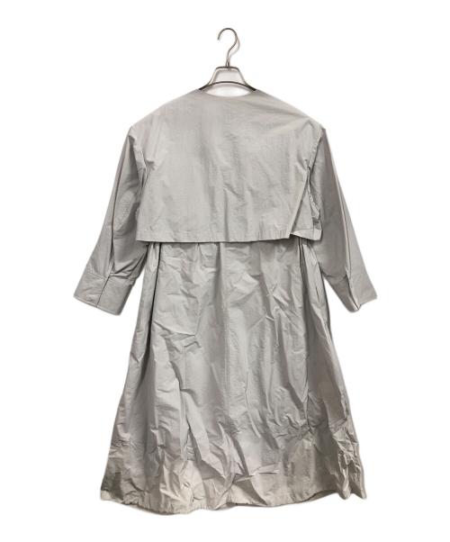 uncrave（アンクレイヴ3.）uncrave (アンクレイヴ) ウォッシャブル サスティナブルナイロン ロングコート グレー サイズ:2の古着・服飾アイテム
