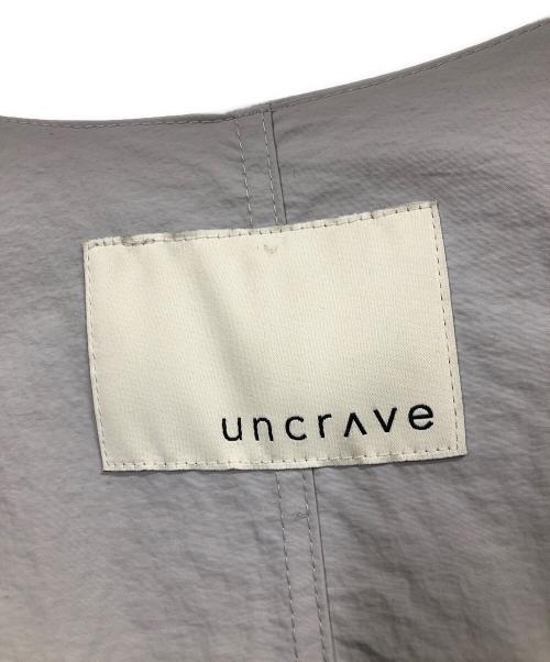 uncrave（アンクレイヴ3.）uncrave (アンクレイヴ) ウォッシャブル サスティナブルナイロン ロングコート グレー サイズ:2の古着・服飾アイテム