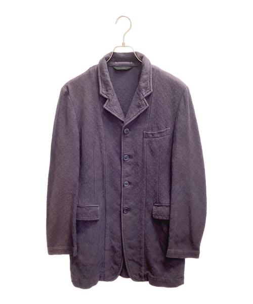 COMME des GARCONS HOMME PLUS（コムデギャルソンオムプリュス）COMME des GARCONS HOMME PLUS (コムデギャルソンオムプリュス) ジャガードテーラードジャケット ネイビー サイズ:Ｍの古着・服飾アイテム