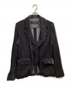COMME des GARCONS HOMME PLUSコムデギャルソンオムプリュス）の古着「ベロアテーラードジャケット」｜グレー