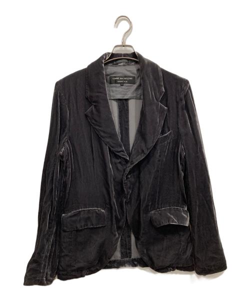 COMME des GARCONS HOMME PLUS（コムデギャルソンオムプリュス）COMME des GARCONS HOMME PLUS (コムデギャルソンオムプリュス) ベロアテーラードジャケット グレー サイズ:Sの古着・服飾アイテム