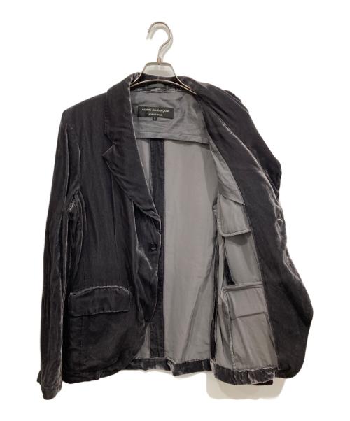 COMME des GARCONS HOMME PLUS（コムデギャルソンオムプリュス）COMME des GARCONS HOMME PLUS (コムデギャルソンオムプリュス) ベロアテーラードジャケット グレー サイズ:Sの古着・服飾アイテム