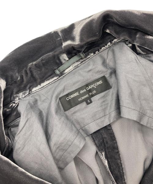 COMME des GARCONS HOMME PLUS（コムデギャルソンオムプリュス）COMME des GARCONS HOMME PLUS (コムデギャルソンオムプリュス) ベロアテーラードジャケット グレー サイズ:Sの古着・服飾アイテム