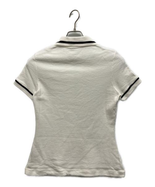LACOSTE（ラコステ）LACOSTE (ラコステ) ワッフルピケ ハーフジップポロシャツ ホワイト サイズ:40の古着・服飾アイテム