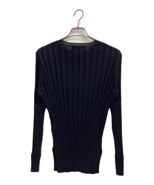 ebure（エブール）ebure (エブール) リブクルーネックニット ネイビー サイズ:FREEの古着・服飾アイテム