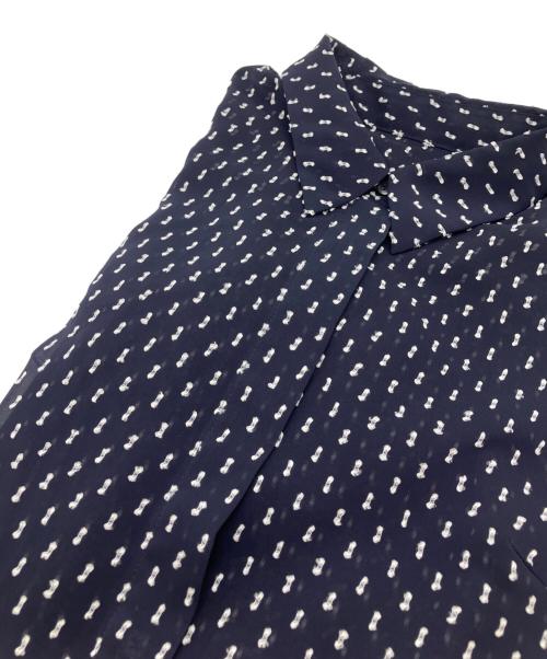 #Newans（ハッシュニュアンス）#Newans (ハッシュニュアンス) ドットデザインシアーシャツ ネイビー サイズ:不明の古着・服飾アイテム