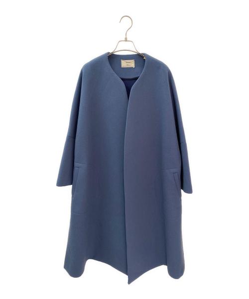 ebure（エブール）ebure (エブール) ウールボンディングコート ブルー サイズ:36の古着・服飾アイテム