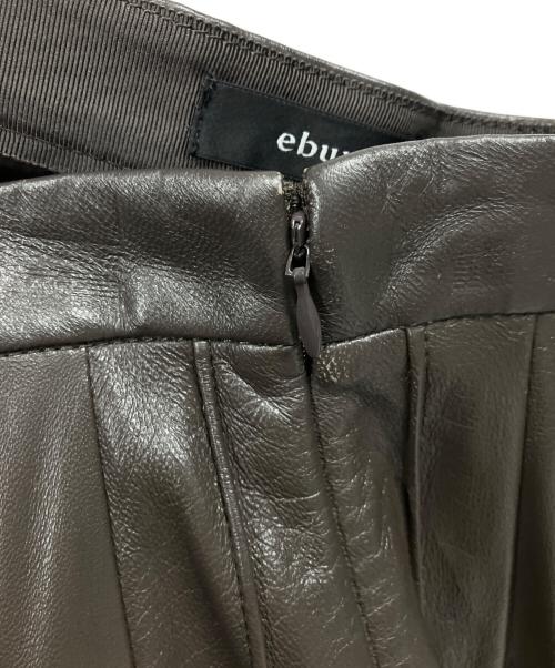ebure（エブール）ebure (エブール) Ron Herman別注 レザープリーツスカート ブラウン サイズ:36の古着・服飾アイテム