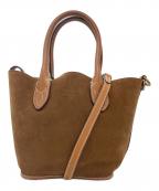 POLO RALPH LAURENポロ・ラルフローレン）の古着「Bellport Suede Mini Tote」｜ブラウン