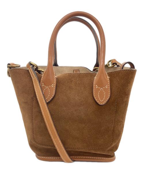 POLO RALPH LAUREN（ポロ・ラルフローレン）POLO RALPH LAUREN (ポロ・ラルフローレン) Bellport Suede Mini Tote ブラウンの古着・服飾アイテム