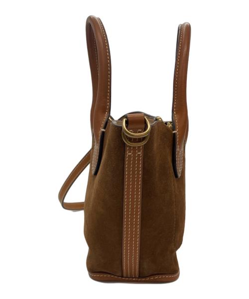 POLO RALPH LAUREN（ポロ・ラルフローレン）POLO RALPH LAUREN (ポロ・ラルフローレン) Bellport Suede Mini Tote ブラウンの古着・服飾アイテム