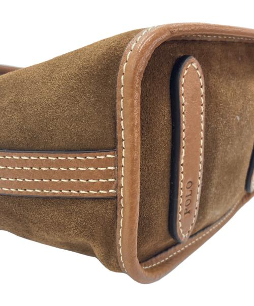 POLO RALPH LAUREN（ポロ・ラルフローレン）POLO RALPH LAUREN (ポロ・ラルフローレン) Bellport Suede Mini Tote ブラウンの古着・服飾アイテム