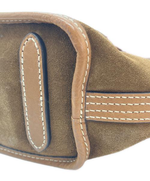 POLO RALPH LAUREN（ポロ・ラルフローレン）POLO RALPH LAUREN (ポロ・ラルフローレン) Bellport Suede Mini Tote ブラウンの古着・服飾アイテム