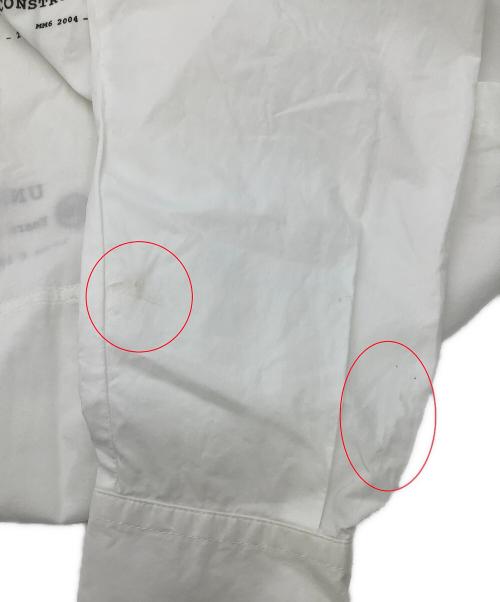 MM6 Maison Margiela（エムエムシックスメゾンマルジェラ）MM6 Maison Margiela (エムエムシックスメゾンマルジェラ) 長袖ワンピース バックロゴワンピース ホワイト サイズ:38の古着・服飾アイテム