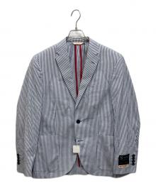 BROOKS BROTHERS Red Fleece（ブルックスブラザーズレッドフリース）の古着「ストライプテーラードジャケット」｜ブルー