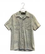 RRLダブルアールエル）の古着「総柄オープンカラーシャツ」｜ブルー