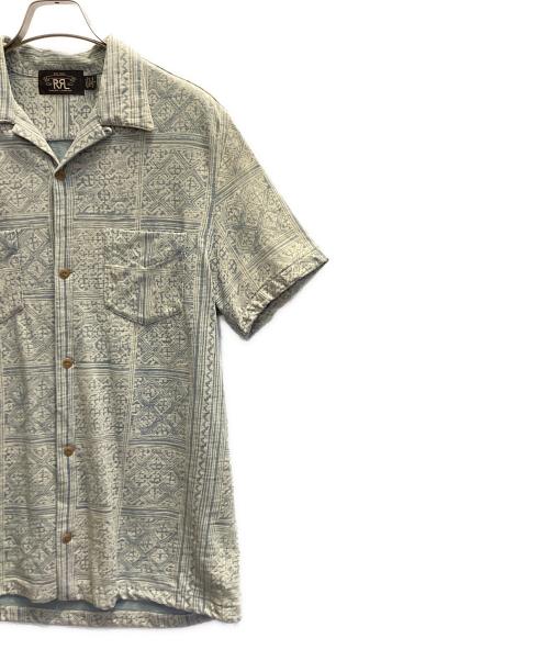 RRL（ダブルアールエル）RRL (ダブルアールエル) 総柄オープンカラーシャツ ブルー サイズ:Ｍの古着・服飾アイテム