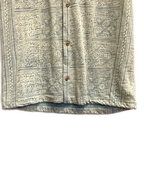 RRL（ダブルアールエル）RRL (ダブルアールエル) 総柄オープンカラーシャツ ブルー サイズ:Ｍの古着・服飾アイテム