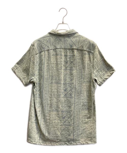 RRL（ダブルアールエル）RRL (ダブルアールエル) 総柄オープンカラーシャツ ブルー サイズ:Ｍの古着・服飾アイテム