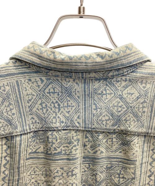RRL（ダブルアールエル）RRL (ダブルアールエル) 総柄オープンカラーシャツ ブルー サイズ:Ｍの古着・服飾アイテム