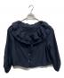 La boutique BonBon（ラブティックボンボン）の古着「La boutique BonBon ギャザーフリルリボンブラウス」｜ネイビー