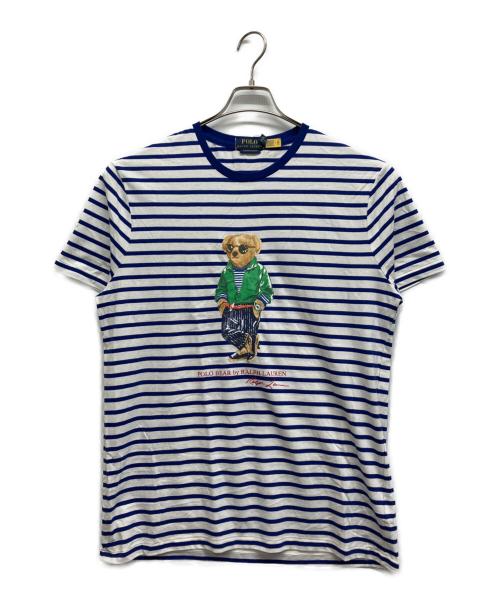 POLO RALPH LAUREN（ポロ・ラルフローレン）POLO RALPH LAUREN (ポロ・ラルフローレン) ボーダーTシャツ ブルー サイズ:L 未使用品の古着・服飾アイテム