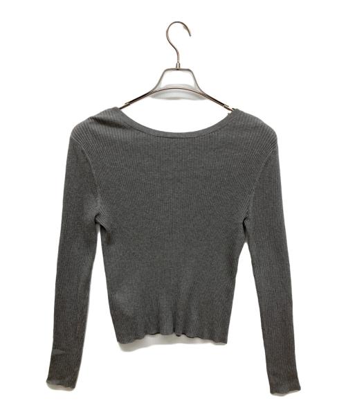 VERMEIL par iena（ヴェルメイユ パー イエナ）VERMEIL par iena (ヴェルメイユ パー イエナ) RIB2WAYクルーリブカーディガン グレー サイズ:FREEの古着・服飾アイテム