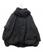 mizuiro-indミズイロインド）の古着「フード付きショートダウンジャケット」｜ブラック