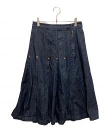 Traditional Weatherwear（トラディショナルウェザーウェア）の古着「FRONT PK PLEATS SK」｜インディゴ