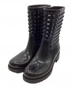 VALENTINO GARAVANIヴァレンティノ・ガラヴァーニ）の古着「ピラミッドスタッズレインブーツ」｜ブラック