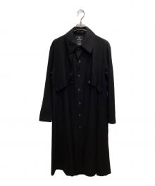 Y's（ワイズ）の古着「ウールギャバロングコート」｜ブラック