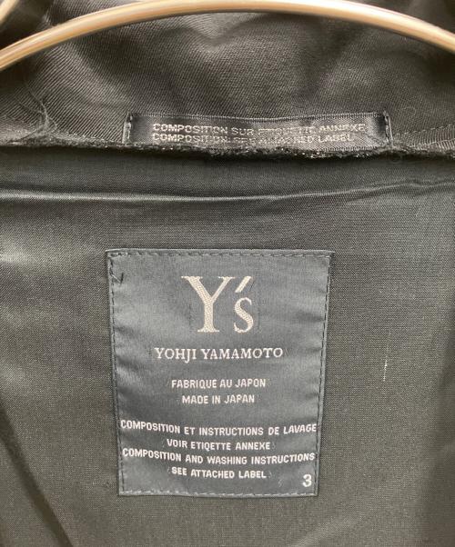 Y's（ワイズ）Y's (ワイズ) ウールギャバロングコート ブラック サイズ:3の古着・服飾アイテム