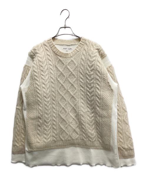 Rebuild by Needles（リビルドバイニードルス）Rebuild by Needles (リビルドバイニードルス) Fisherman Sweater - Covered Sweater アイボリー サイズ:Sの古着・服飾アイテム