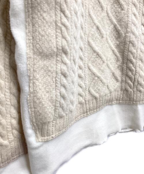 Rebuild by Needles（リビルドバイニードルス）Rebuild by Needles (リビルドバイニードルス) Fisherman Sweater - Covered Sweater アイボリー サイズ:Sの古着・服飾アイテム