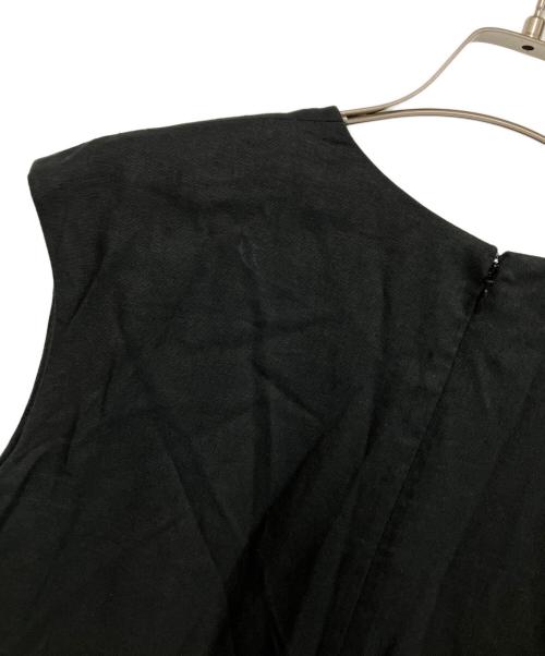 Plage（プラージュ）Plage (プラージュ) Linen フレア ワンピース ブラック サイズ:36の古着・服飾アイテム