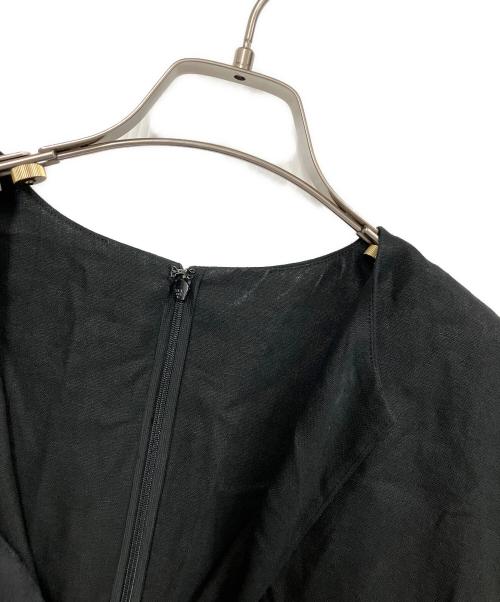 Plage（プラージュ）Plage (プラージュ) Linen フレア ワンピース ブラック サイズ:36の古着・服飾アイテム