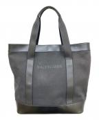 BALENCIAGAバレンシアガ）の古着「レザー×キャンバス ネイビートート」｜スレ・ヨゴレ・色褪せ有り