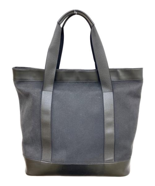 BALENCIAGA（バレンシアガ）BALENCIAGA (バレンシアガ) レザー×キャンバス ネイビートート スレ・ヨゴレ・色褪せ有りの古着・服飾アイテム